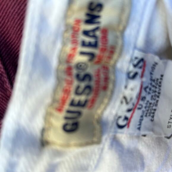 Vintage 1980s/ 1990s Denim White Guess Jeans Mom XS Grunge USA Made - Picture 12 of 14